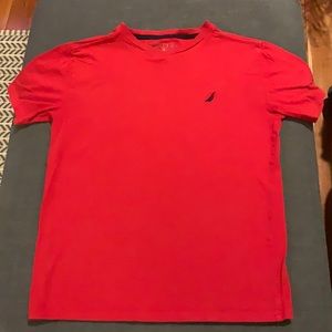Nautica Boy’s Short Sleeve Red T-Shirt Size Large 14/16